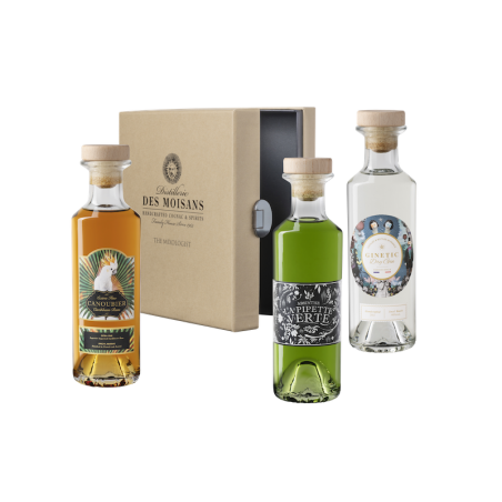 Rhum CANOUBIER, Gin GINETIC, Absinthe LA PIPETTE VERTE 3X20cl
